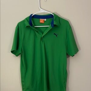 Puma Men's Vibrant Green Polo Shirt
